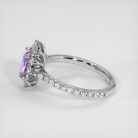 1.66 Ct. Purplish Pink Sapphire Ring, 18K White Gold 4