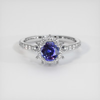 0.83 Ct. Bi Color Sapphire Ring, 18K White Gold 1