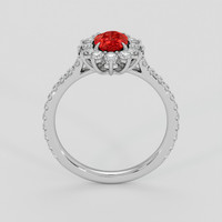 0.85 Ct. Ruby Ring, 18K White Gold 3