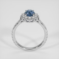 1.21 Ct. Greenish Blue Sapphire Ring, 18K White Gold 3