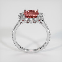 2.57 Ct. Padparadscha Sapphire Ring, 18K White Gold 3