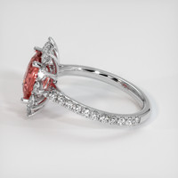 2.57 Ct. Padparadscha Sapphire Ring, 18K White Gold 4