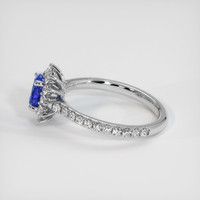 0.57 Ct. Blue Sapphire Ring, 18K White Gold 4