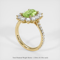 1.82 Ct. Green Tourmaline Ring, 10K Yellow Gold 2