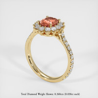 1.17 Ct. Padparadscha Sapphire Ring, 10K Yellow Gold 2