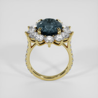 6.17 Ct. Greenish Blue Sapphire Ring, 10K Yellow Gold 3