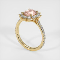 1.58 Ct. Padparadscha Sapphire Ring, 10K Yellow Gold 2