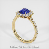1.47 Ct. Blue Sapphire Ring, 14K Yellow Gold 2