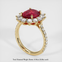 4.09 Ct. Ruby Ring, 14K Yellow Gold 2