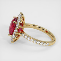 4.09 Ct. Ruby Ring, 14K Yellow Gold 4