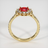 0.80 Ct. Ruby Ring, 14K Yellow Gold 3