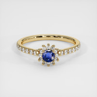 0.28 Ct. Sapphire Ring, 14K Yellow Gold 1