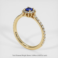 0.28 Ct. Sapphire Ring, 14K Yellow Gold 2