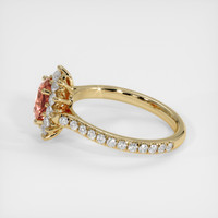 1.17 Ct. Padparadscha Sapphire Ring, 18K Yellow Gold 4
