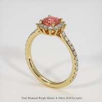 1.03 Ct. Sapphire Ring, 18K Yellow Gold 2
