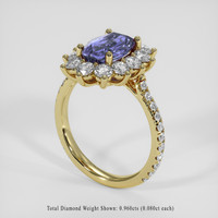 2.41 Ct. Violet Sapphire Ring, 18K Yellow Gold 2