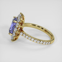 2.41 Ct. Violet Sapphire Ring, 18K Yellow Gold 4