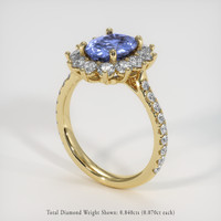 2.22 Ct. Sapphire Ring, 18K Yellow Gold 2
