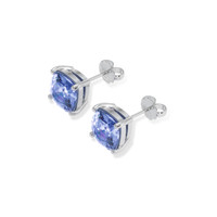2.95 Ct.Tw. Blue Sapphire Earrings, Platinum 950 3