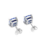 2.95 Ct.Tw. Blue Sapphire Earrings, Platinum 950 4