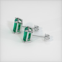 <span>1.23</span>&nbsp;<span class="tooltip-light">Ct.Tw.<span class="tooltiptext">Total Carat Weight</span></span> Emerald Earrings, Platinum 950 3