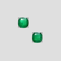 <span>1.45</span>&nbsp;<span class="tooltip-light">Ct.Tw.<span class="tooltiptext">Total Carat Weight</span></span> Emerald Earrings, Platinum 950 1
