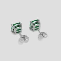 <span>1.45</span>&nbsp;<span class="tooltip-light">Ct.Tw.<span class="tooltiptext">Total Carat Weight</span></span> Emerald Earrings, Platinum 950 4