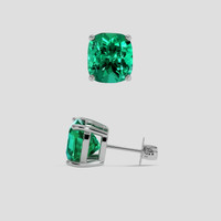 <span>3.63</span>&nbsp;<span class="tooltip-light">Ct.Tw.<span class="tooltiptext">Total Carat Weight</span></span> Emerald Earrings, Platinum 950 2