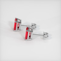 1.54 Ct.Tw. Ruby Earrings, Platinum 950 3