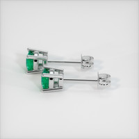 <span>0.91</span>&nbsp;<span class="tooltip-light">Ct.Tw.<span class="tooltiptext">Total Carat Weight</span></span> Emerald Earrings, Platinum 950 3