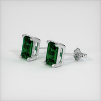 <span>1.05</span>&nbsp;<span class="tooltip-light">Ct.Tw.<span class="tooltiptext">Total Carat Weight</span></span> Emerald Earrings, Platinum 950 2