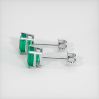 <span>2.46</span>&nbsp;<span class="tooltip-light">Ct.Tw.<span class="tooltiptext">Total Carat Weight</span></span> Emerald Earrings, Platinum 950 3