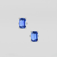 <span>1.22</span>&nbsp;<span class="tooltip-light">Ct.Tw.<span class="tooltiptext">Total Carat Weight</span></span> Blue Sapphire Earrings, Platinum 950 1