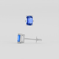 <span>1.22</span> <span class="tooltip-light">Ct.Tw.<span class="tooltiptext">Total Carat Weight</span></span> Blue Sapphire Earrings, Platinum 950 2