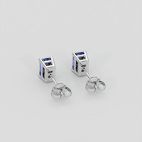 <span>1.22</span>&nbsp;<span class="tooltip-light">Ct.Tw.<span class="tooltiptext">Total Carat Weight</span></span> Blue Sapphire Earrings, Platinum 950 4