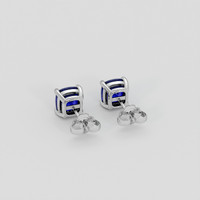 <span>1.69</span>&nbsp;<span class="tooltip-light">Ct.Tw.<span class="tooltiptext">Total Carat Weight</span></span> Blue Sapphire Earrings, 14K White Gold 4