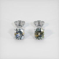 <span>2.22</span>&nbsp;<span class="tooltip-light">Ct.Tw.<span class="tooltiptext">Total Carat Weight</span></span> Sapphire Earrings, 14K White Gold 1