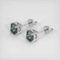 <span>2.22</span>&nbsp;<span class="tooltip-light">Ct.Tw.<span class="tooltiptext">Total Carat Weight</span></span> Sapphire Earrings, 14K White Gold 2