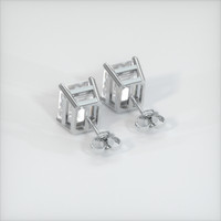 <span>8.24</span>&nbsp;<span class="tooltip-light">Ct.Tw.<span class="tooltiptext">Total Carat Weight</span></span> Sapphire Earrings, 14K White Gold 4