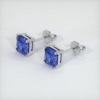 <span>2.00</span> <span class="tooltip-light">Ct.Tw.<span class="tooltiptext">Total Carat Weight</span></span> Blue Sapphire Earrings, 14K White Gold 3