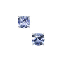 2.95 Ct.Tw. Blue Sapphire Earrings, 14K White Gold 1