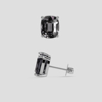 <span>3.89</span> <span class="tooltip-light">Ct.Tw.<span class="tooltiptext">Total Carat Weight</span></span> Grey Spinel Earrings, 14K White Gold 2