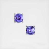 1.26 Ct.Tw. Gemstone Earrings, 18K White Gold 1