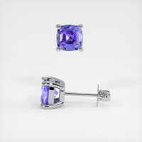 1.26 Ct.Tw. Gemstone Earrings, 18K White Gold 2
