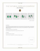 Emerald Earrings 3.22 Ct.Tw.Total Carat Weight, 18K White Gold Appraisal