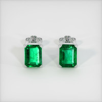 Emerald Earrings 3.22 Ct.Tw.Total Carat Weight, 18K White Gold Preview