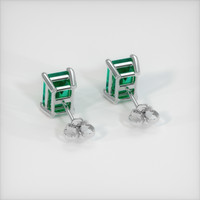 <span>1.23</span>&nbsp;<span class="tooltip-light">Ct.Tw.<span class="tooltiptext">Total Carat Weight</span></span> Emerald Earrings, 18K White Gold 4