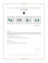 Emerald Earrings 0.89 Ct.Tw.Total Carat Weight, 18K White Gold Appraisal