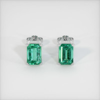 Emerald Earrings 0.89 Ct.Tw.Total Carat Weight, 18K White Gold Preview