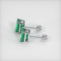 Emerald Earrings 0.89 Ct.Tw.Total Carat Weight, 18K White Gold Preview